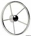 Timone in acciaio inox  lucidato a specchio a 5 razze Timone in acciaio inox  lucidato a specchio a 5 razze